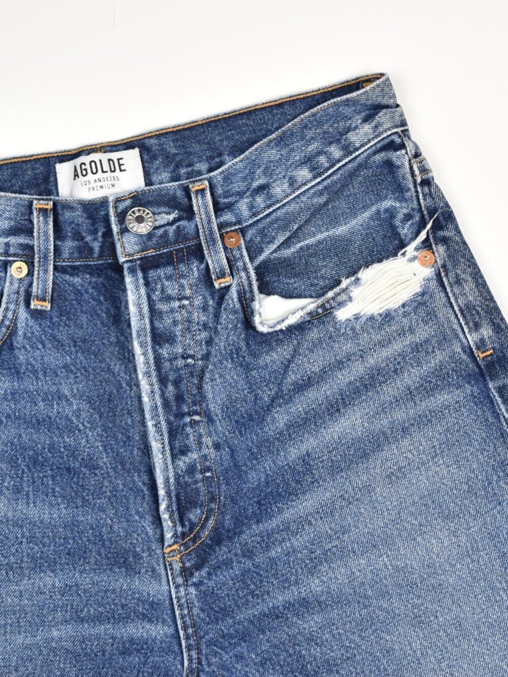 AGOLDE 90's Jean Distressed Button Fly - 25 - Picture 10 of 13